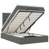 vidaXL Ottoman bed met matras en LED's 120x190 cm stof donkergrijs