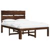 vidaXL Tweepersoonsbed met hoofdeinde ROSTOCK Donkerbruin 160 x 200 cm