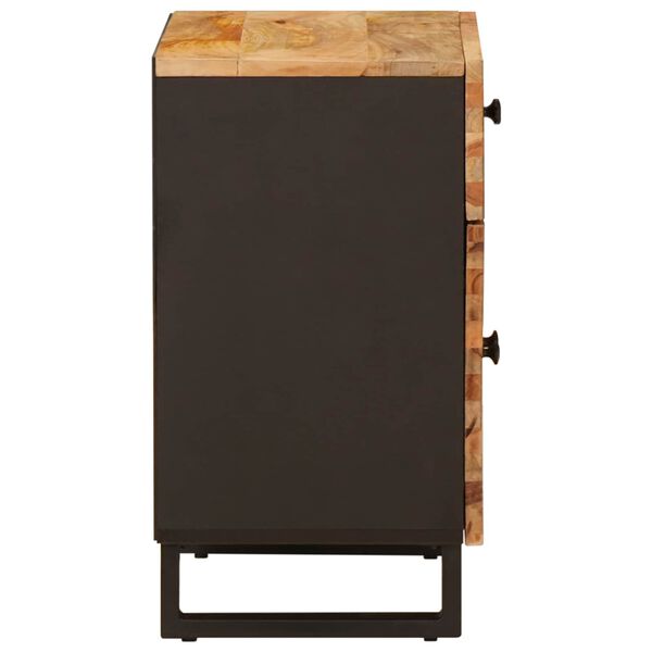 vidaXL Bed kast met lade Bruin 50 x 33 x 60 cm Massief Mango Hout