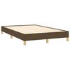 vidaXL Boxspring met matras stof donkerbruin 120x190 cm
