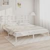 vidaXL Bedframe massief hout wit 180x200 cm