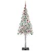 vidaXL Kerstboom met 300 LED met standaard Wit 210 cm PE en staal
