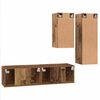 vidaXL Tv-meubelset Wandgemonteerd 4 pcs Oud Hout Bewerkt hout