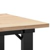 vidaXL Salontafel O-frame 50x50x35 cm massief grenenhout en staal
