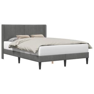 vidaXL Bedframe met hoofdeinde Donkergrijs 153 x 203 cm Fluweel