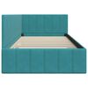 vidaXL Hoekbedframe met hoofdeinde Turquoise 100 cm x 200 cm Fluweel