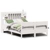 vidaXL Bed met boekenkast zonder matras grenenhout wit 135x190 cm