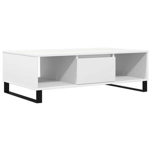 vidaXL Salontafel 104x60x35 cm bewerkt hout wit