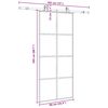 vidaXL Schuifdeur met beslagset 90x205 cm ESG glas zwart