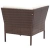 vidaXL 8-delige Loungeset met kussens poly rattan bruin