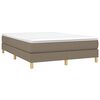vidaXL Boxspring bed stof taupe 140x190 cm