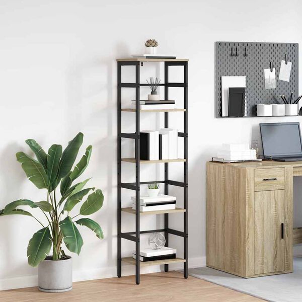 vidaXL Boekenkast Sonoma Eiken 40 x 29,5 x 149 cm Bewerkt hout