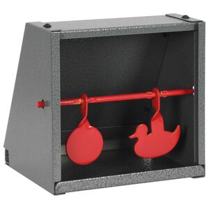 vidaXL Schietkast met 2 targets rond en eendontwerp