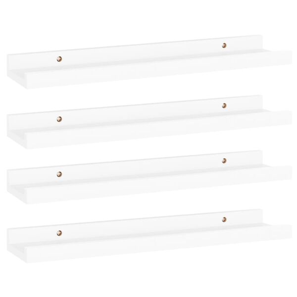 vidaXL Wandschappen 4 st 40x9x3 cm wit