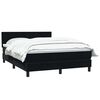 vidaXL Boxspring met matras fluweel zwart 140x210 cm