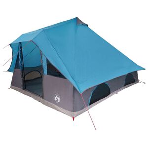 vidaXL Tipi Tent met dak met opslag Blauw 358 x 296 x 258 cm taft