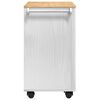 vidaXL Keuken Trolley FLORO Wit 72,5 x 45 x 80 cm Massief Vurenhout