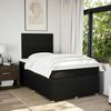 vidaXL Boxspring met matras stof zwart 120x190 cm