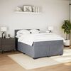 vidaXL Boxspring met matras fluweel donkergrijs 160x200 cm