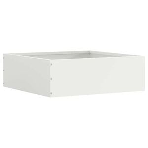 vidaXL Gazonrand 40 x 40 x 13 cm Staal Wit