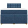 vidaXL Boxspring met matras stof blauw 120x190 cm