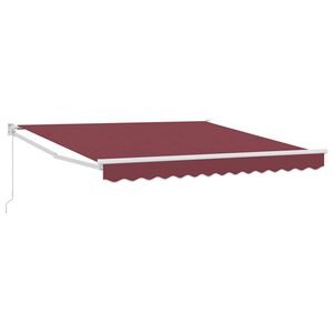 vidaXL Luifel handmatig uittrekbaar 300x250 cm bordeauxrood