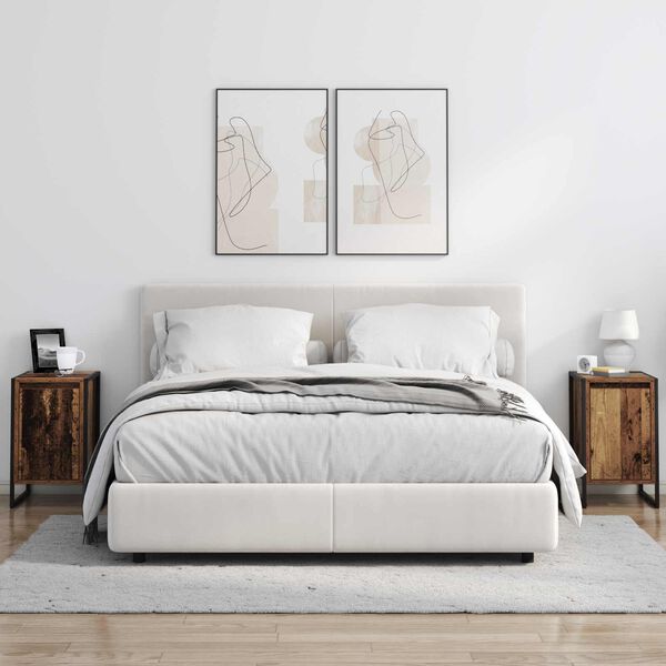 vidaXL Nachtkastje Oud Hout 39,5 x 30 x 50 cm Bewerkt hout