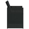 vidaXL 5-delige Tuinset met kussens poly rattan zwart