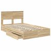 vidaXL Opslag bed met lade Sonoma Eiken 120 x 200 cm Bewerkt hout