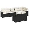 vidaXL Tuin Sofa Set 8 pcs Zwart poly rattan