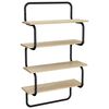 vidaXL 4-laags Wandplank Sonoma Eiken 60 x 24,5 x 104 cm Bewerkt hout