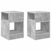 vidaXL Bijzettafel 2 pcs Beton Grijs 30,5 x 30 x 45 cm Bewerkt hout