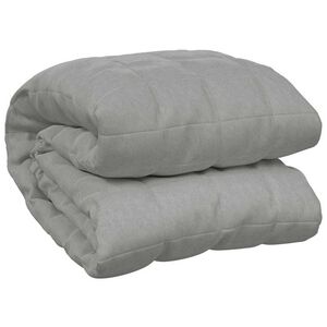 vidaXL Verzwaringsdeken 155x220 cm 11 kg stof grijs