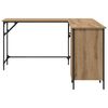 vidaXL Bureau Artisan Eiken 141 x 141 x 75 cm Bewerkt hout