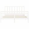 vidaXL Bedframe zonder matras massief grenenhout wit 160x200 cm