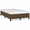 vidaXL Bedframe zonder matras 120x190 cm stof donkerbruin