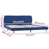 vidaXL Bedframe zonder matras 150x200 cm blauw
