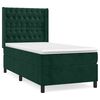 vidaXL Boxspring met matras fluweel donkergroen 80x200 cm