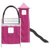 vidaXL Loftbed voor Kids Wit en Roze 74,5 x 190 cm Metaal