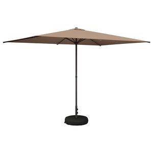 vidaXL Tuinparasol met Basis 200 x 300 cm Polyester Rechthoekig Taupe