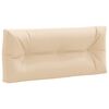 vidaXL Pallet Rugkussen VIANEN 100% Polyester Cr&egrave;mekleurig