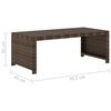 vidaXL 5-delige Loungeset met kussens poly rattan bruin