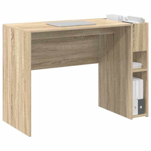 vidaXL Bureau Sonoma Eiken 109 x 50 x 78 cm Bewerkt hout