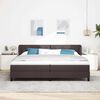 vidaXL Boxspringbed met matras Donkerbruin 200 x 200 cm Stof
