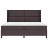 vidaXL Boxspring bed met matras Donkerbruin 200 x 200 cm Stof