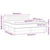 vidaXL Boxspring met matras en LED fluweel donkerblauw 160x200 cm