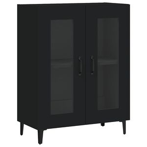 vidaXL Dressoir 69,5x34x90 cm bewerkt hout zwart