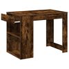 vidaXL Bureau met lade&plank 102x62x77,5 cm bewerkt hout gerookt eiken