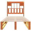 vidaXL Bed met boekenkast zonder matras grenenhout wasbruin 75x190 cm