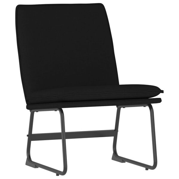 vidaXL Loungestoel 52x75x76 cm stof zwart